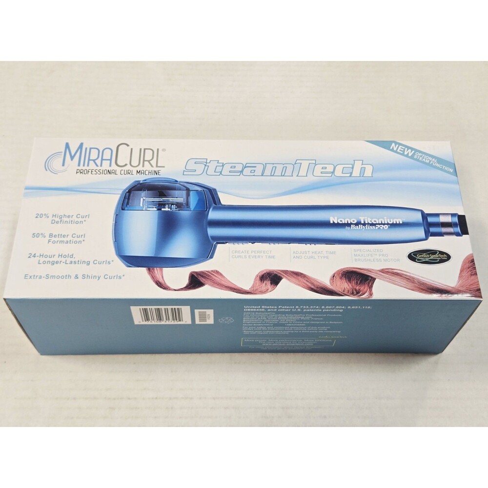 BaBylissPRO Nano Titanium MiraCurl Professional Curl Machine Steam Tech NEW